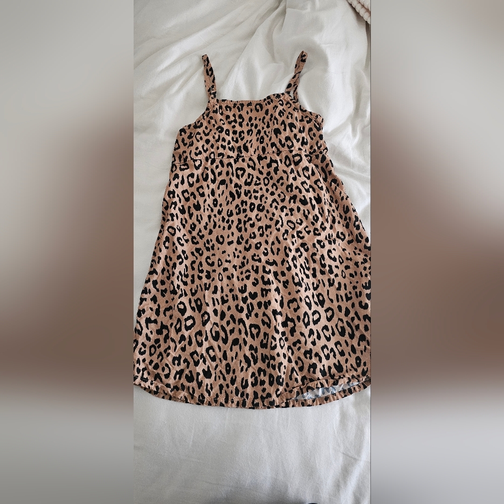 GAP Kids Leopard Print Dress - Black and Tan